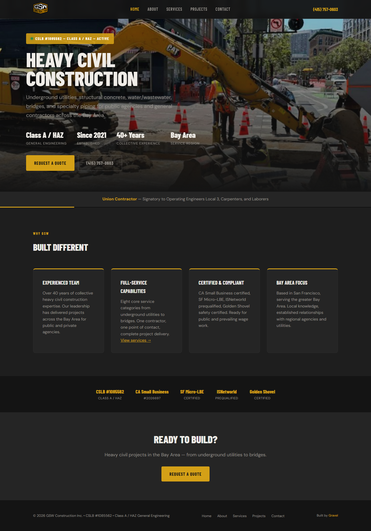 GSW Construction new Gravel website